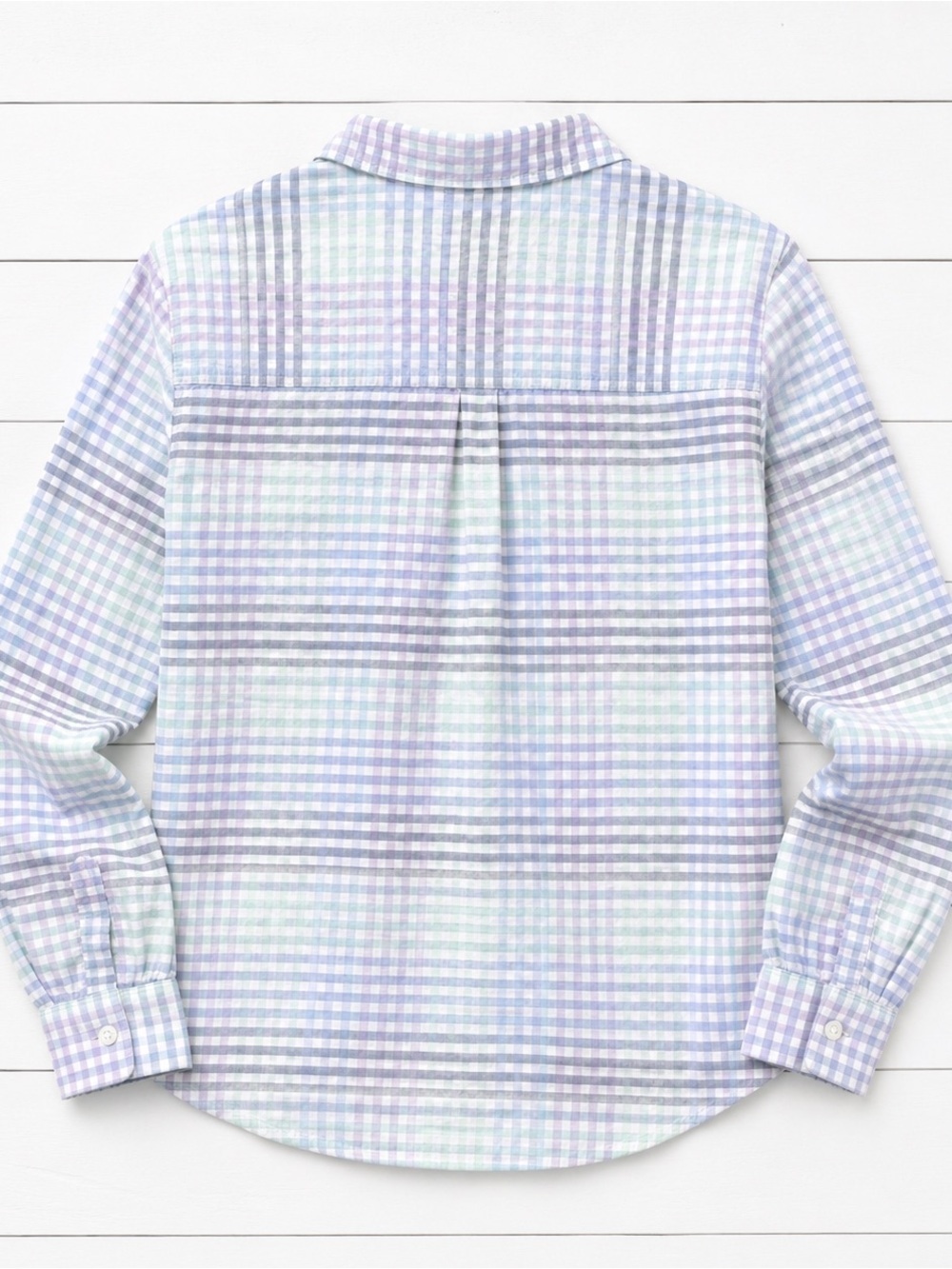 LL Bean Vintage Pastel Gingham Button-Down Shirt - Size XL - Picture 4 of 5